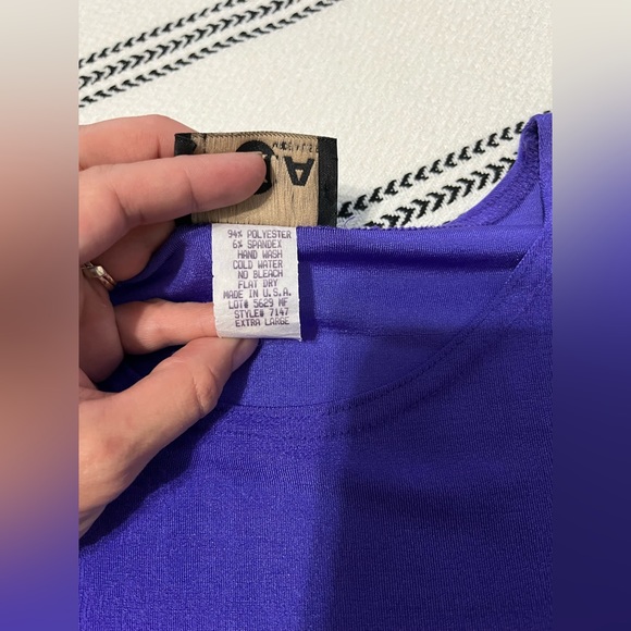 Vintage ISKIA super soft PURPLE blouse - Picture 3 of 5